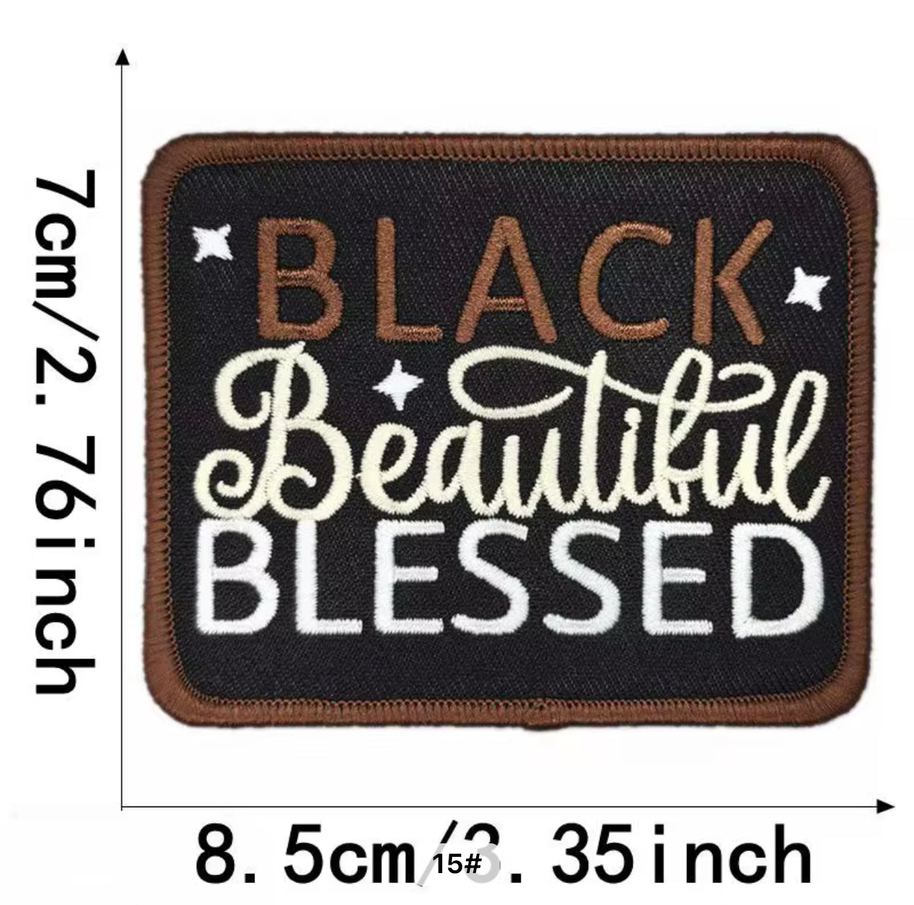 Black Beautiful Blessed Patches