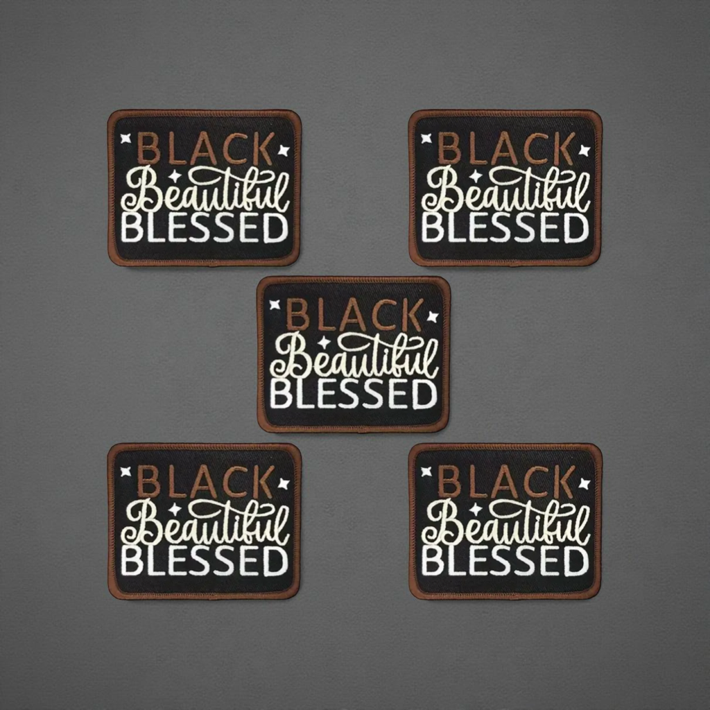 Black Beautiful Blessed Patches