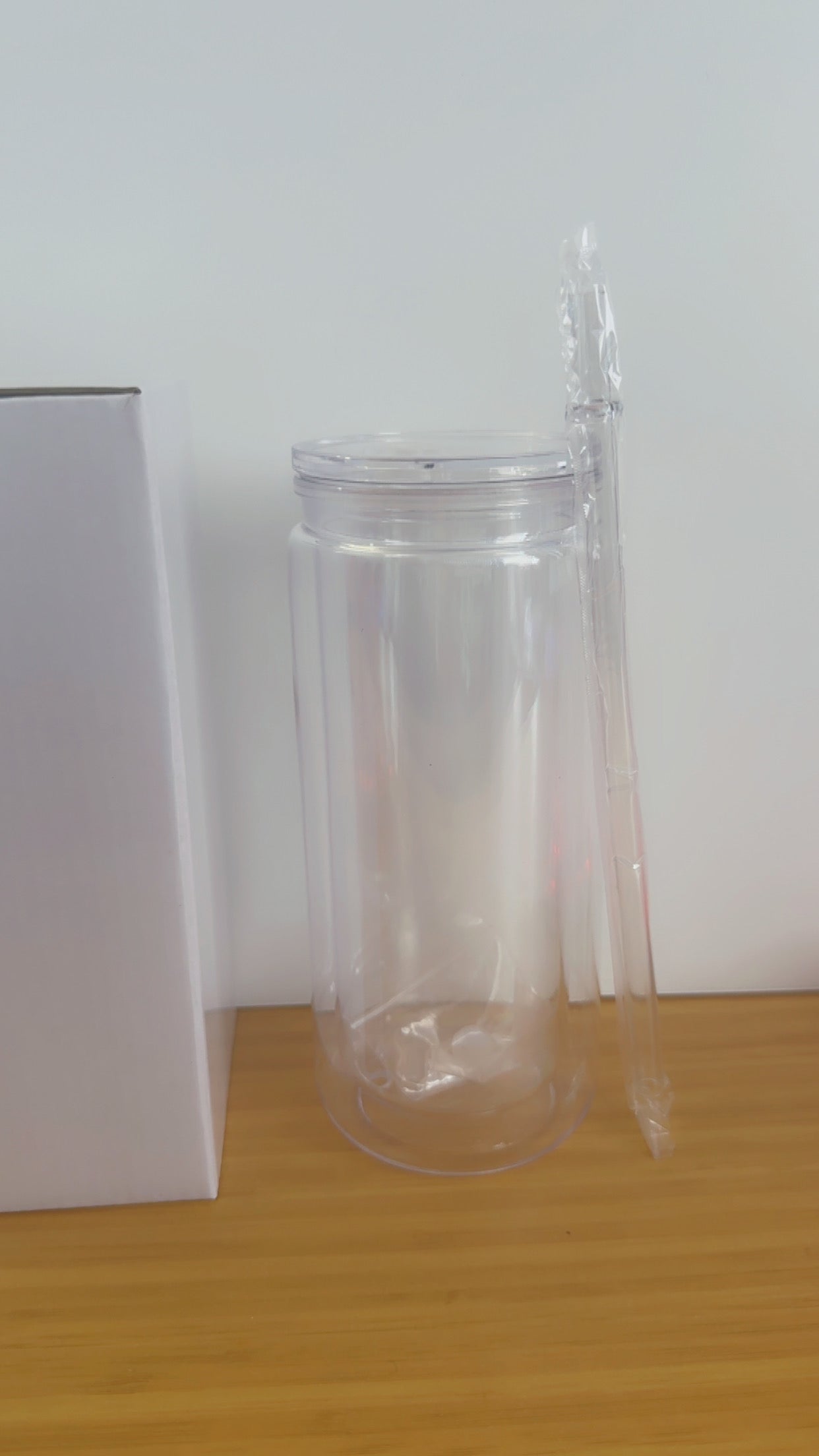 20 oz Blank Acrylic Snow Globe Tumblers