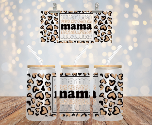 MAMA Leopard Print UV Tumbler Wrap