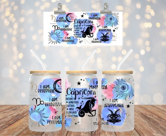 Capricorn Zodiac Sign UV Tumbler Wrap