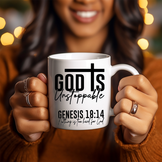 God is Unstoppable Mug