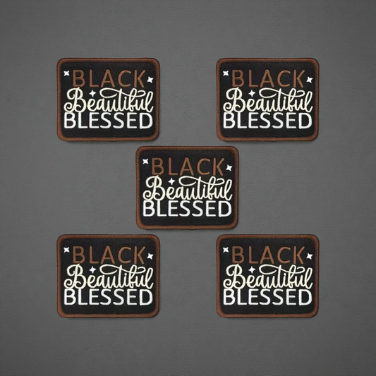 Black Beautiful Blessed Patches