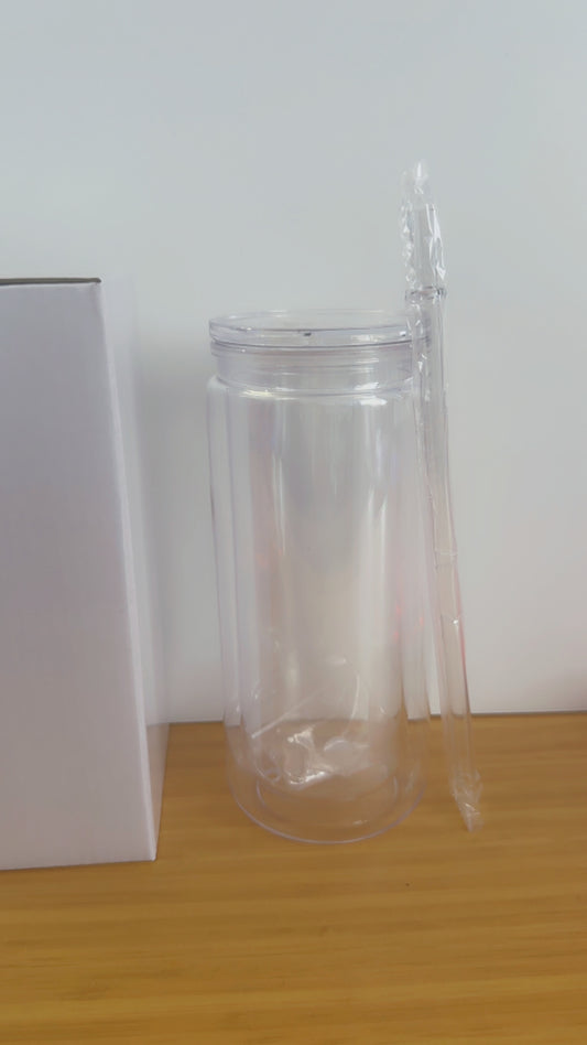 20 oz  Blank Acrylic Snow Globe Tumblers
