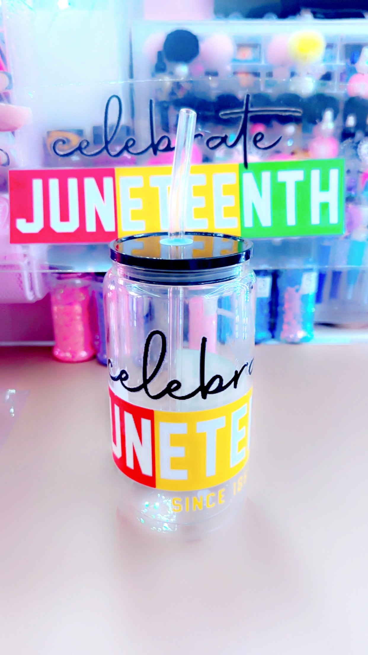 Juneteenth Glass Tumbler