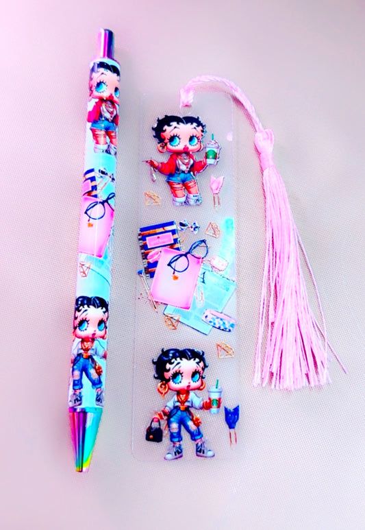 Coffe Betty Bookmark & Pen Set